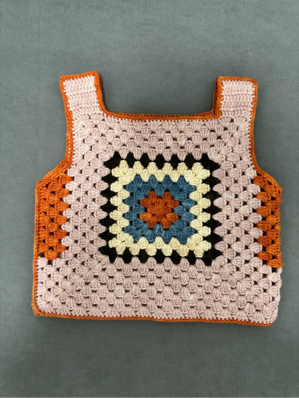 Misha And Puff Hand-Crocheted Multi-Color Square Motif Tank